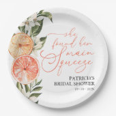 Citrus Floral Summer Brautparty Pappteller (Vorderseite)