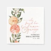 Citrus Floral Summer Brautparty Serviette (Vorderseite)