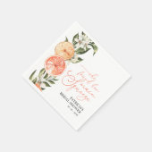 Citrus Floral Summer Brautparty Serviette (Ecke)