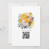 Citrus Floral Wedding Einladung (Rückseite)