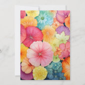 Citrus Floral Wedding Einladung (Rückseite)