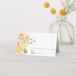 Citrus floral Wedding Platzkarte