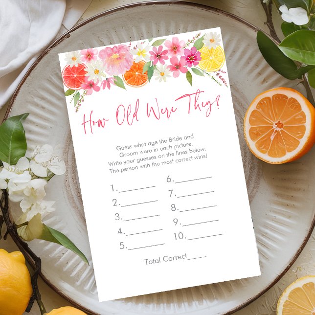 Citrus Floral wie alt waren sie Bridal Game (Von Creator hochgeladen)