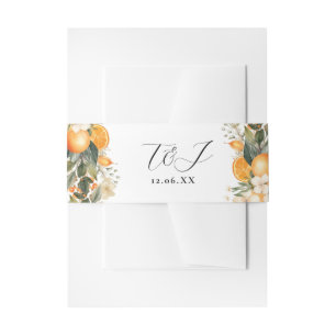 Citrus Florals Wedding Cutlery Band Orange Blume