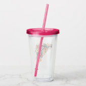 Citrus Florida Staat Silhouette Acryltrinkbecher (Rückseite)