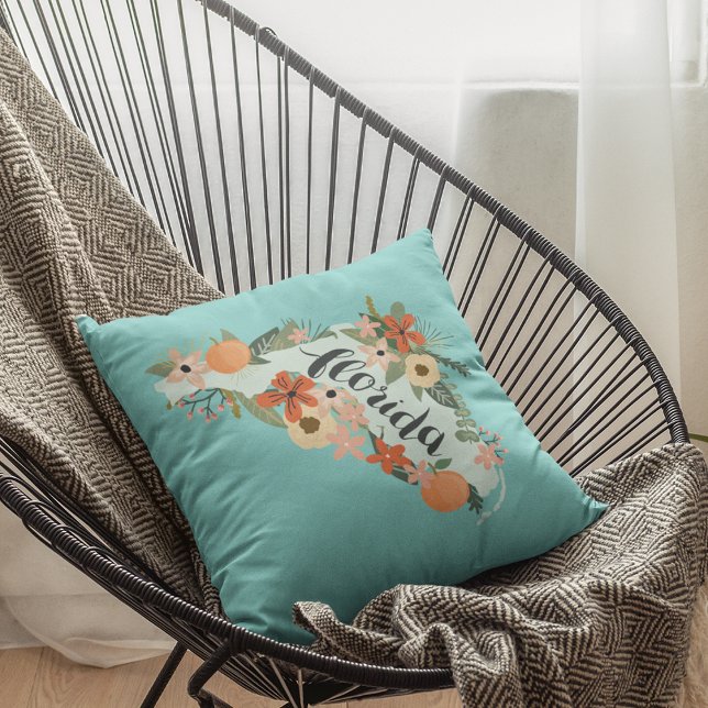 Citrus Florida Staat Silhouette Kissen (Von Creator hochgeladen)