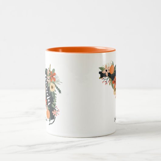 Citrus Florida Staat Silhouette & Stadt Zweifarbige Tasse (Mittel)