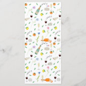 Citrus French Boho Wedding Menükarte (Rückseite)