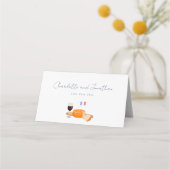 Citrus French Wedding Tischnummer Platzkarte (Rückseite)