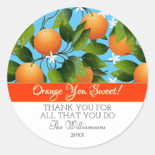 Citrus Frucht Canning Thank You   Runder Aufkleber