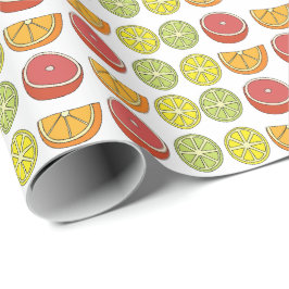 Citrus Frucht farbenfrohe Sommer Geburtstagsparty Geschenkpapier