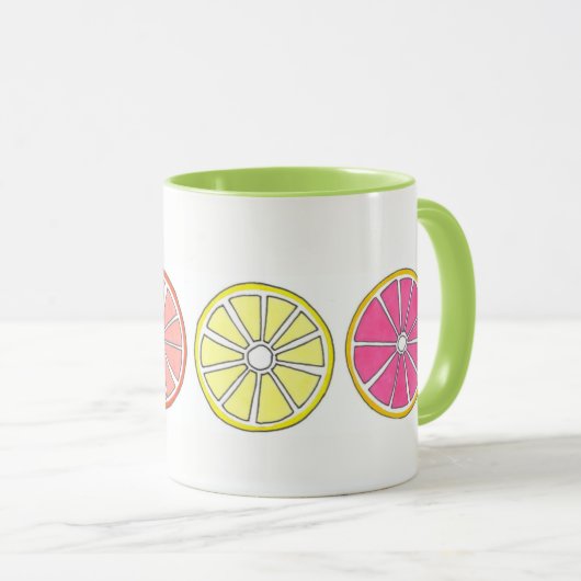 Citrus Frucht Orange Grapefruit Lemon Limon tropis Tasse (VorderseiteRechts)