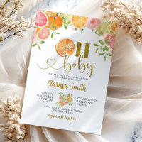 Citrus Frucht Summer Oh Baby Dusche Einladung