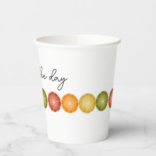 Citrus Fruchtpapier Cup Pappbecher (Links)