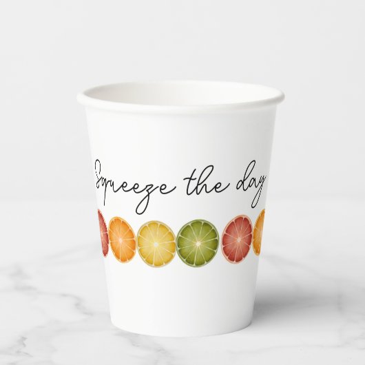 Citrus Fruchtpapier Cup Pappbecher (Vorderseite)