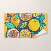 Citrus Fruit Art Design Badhandtuch Set (Handtuch)