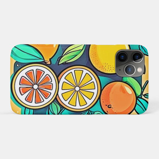 Citrus Fruit Art Design Case-Mate iPhone Hülle (Rückseite (Horizontal))