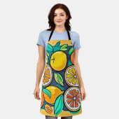 Citrus Fruit Art Design Schürze (Getragen)