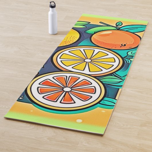 Citrus Fruit Art Design Yogamatte (Beispiel)