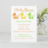 Citrus Fruit Baby Dusche Einladung (Stehend Vorderseite)