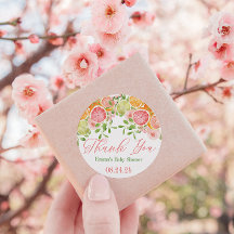 Citrus Fruit & Blume Baby Dusche Gefallen