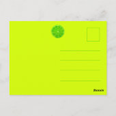 Citrus Fruit, Bright Green Slice of Lime Postkarte (Rückseite)