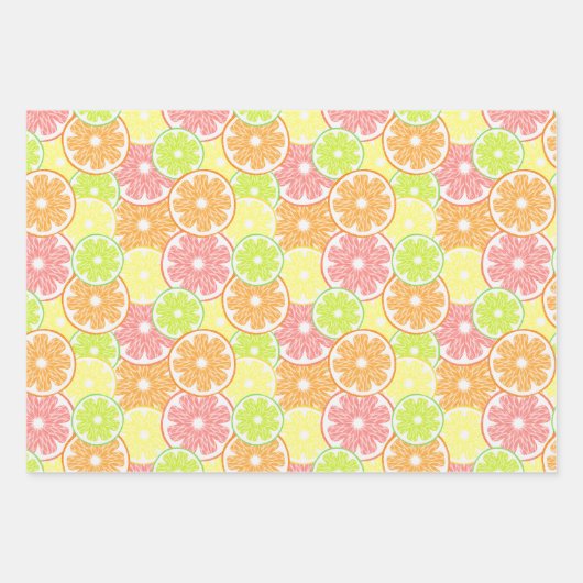Citrus Fruit Geschenkpapier Set (Vorderseite 3)