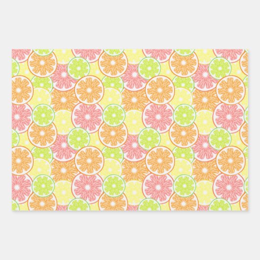 Citrus Fruit Geschenkpapier Set (Vorderseite 2)