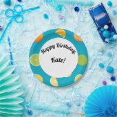 Citrus Fruit Happy Birthday Pappteller (Party)