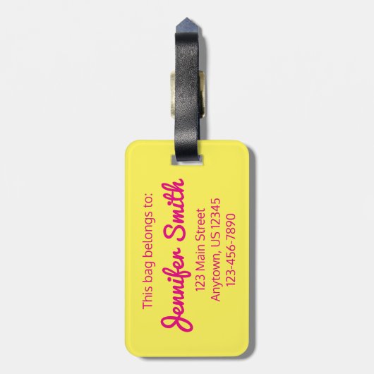 Citrus Fruit Lemon Limon Orange Grapefruit Print Gepäckanhänger (Rückseite vertikal)