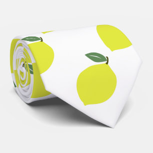 Citrus Fruit Lemon Muster Neck Tie Krawatte