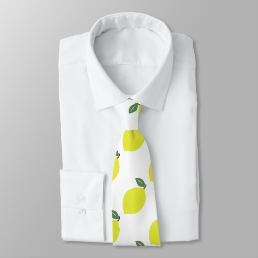 Citrus Fruit Lemon Pattern Neck Tie Krawatte (Gebunden)