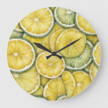 Citrus Fruit Lemon Wall Clock