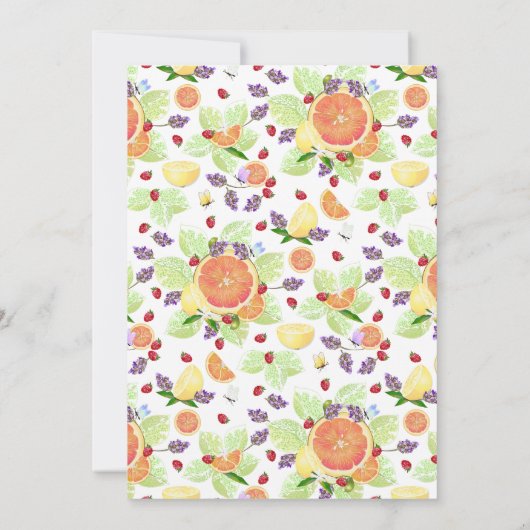 Citrus Fruit Mix Cocktail Party Einladung (Rückseite)