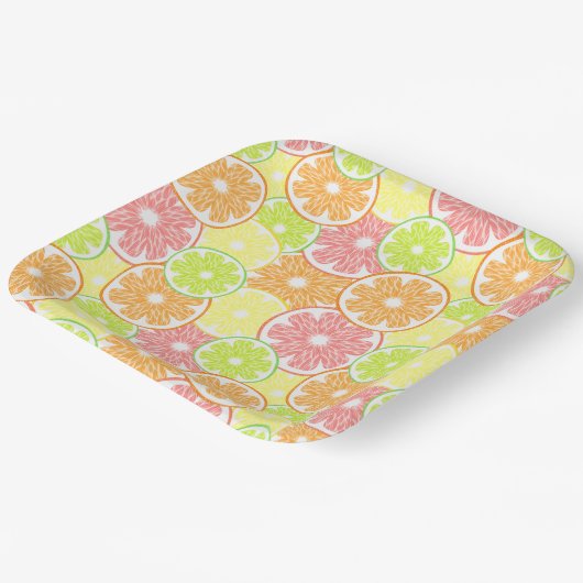 Citrus Fruit Pappteller (Gewinkelt)