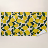 Citrus Fruit Pattern Summer Lemons Mediterranean Strandtuch (Vorderseite)