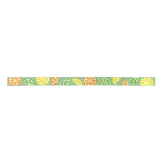 Citrus Fruit Slice Lemon Limon Orange Ribbon Satinband (Vorderseite)