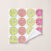 Citrus Fruit Slice Orange Lemon Limon Grapefruit Badhandtuch Set (Waschlappen)