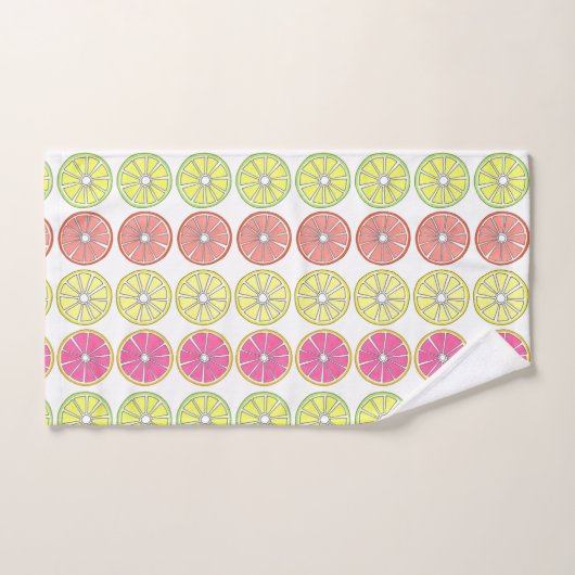 Citrus Fruit Slice Orange Lemon Limon Grapefruit Badhandtuch Set (Handtuch)