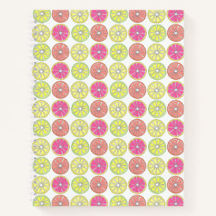 Citrus Fruit Slice Orange Lemon Limon Grapefruit Notizbuch