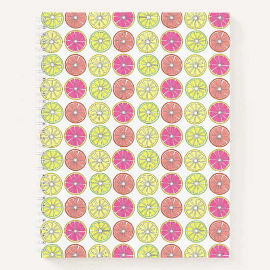 Citrus Fruit Slice Orange Lemon Limon Grapefruit Notizbuch (Vorderseite)