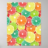 Citrus fruit slices pop art 2 poster (Vorne)