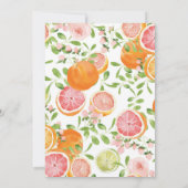Citrus Fruit Summer Baby Brunch Einladung (Rückseite)