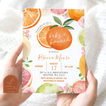 Citrus Fruit Summer Baby Brunch Einladung