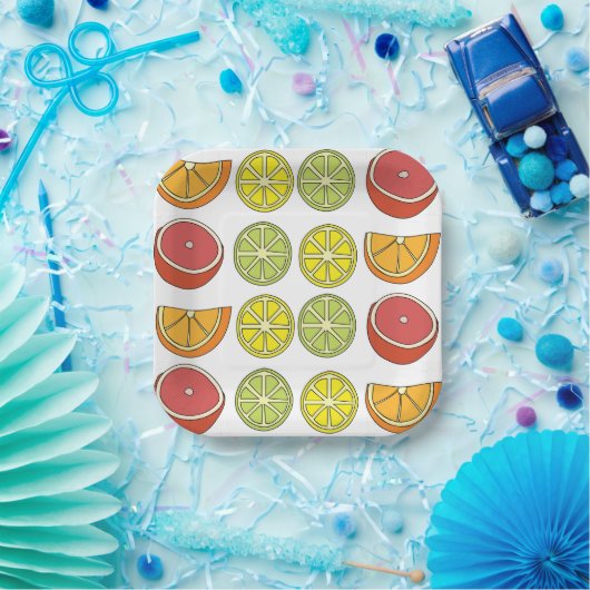 Citrus Fruit Summer Party Pappteller (Party)