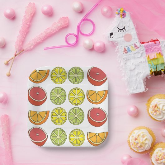 Citrus Fruit Summer Party Pappteller (Party)