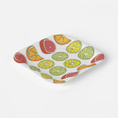 Citrus Fruit Summer Party Pappteller (Gewinkelt)