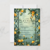 Citrus Garden Botanical Wedding RSVP Karte (Vorderseite)