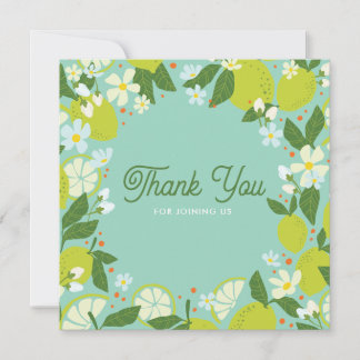 Citrus Garden Danke-Card - Minze Green Design Dankeskarte
