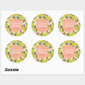 Citrus Garden Party Stickers - bearbeitbarer Text (Blatt)